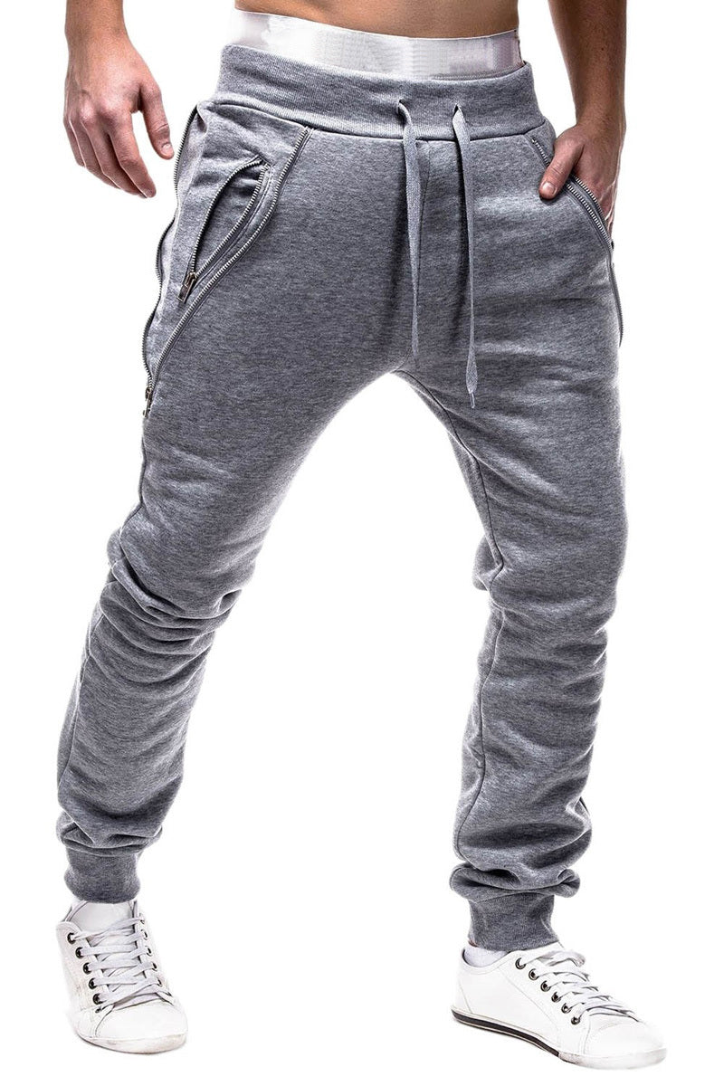 Zip casual loose sports trousers