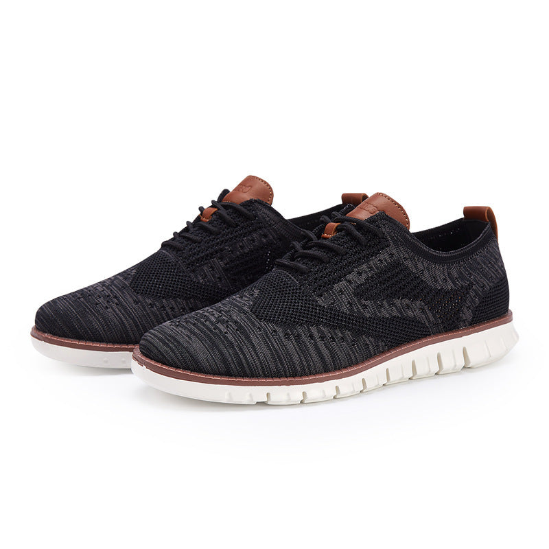 Knitted lace-up casual shoes Brock men's shoes