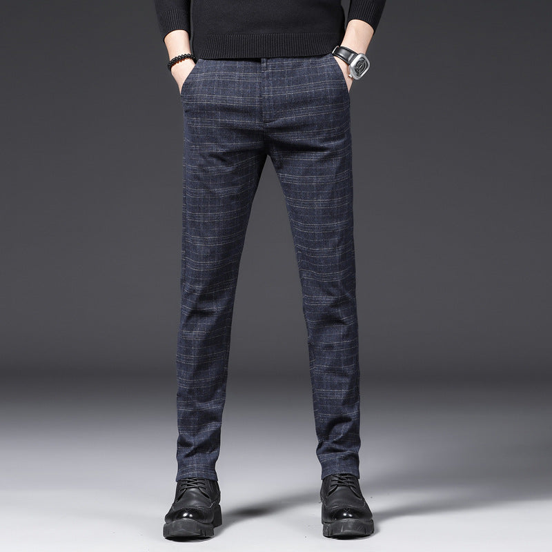 Men's cotton and linen brushed casual pants