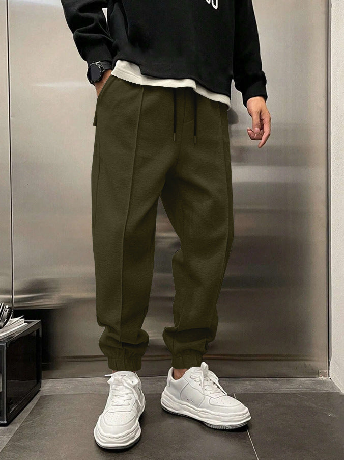 Thicken Ankle-tied Drawstring Leisure Sweatpants