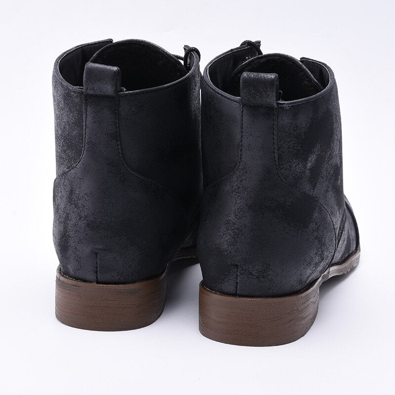 Front Strap Round Toe Motorcycle Boots