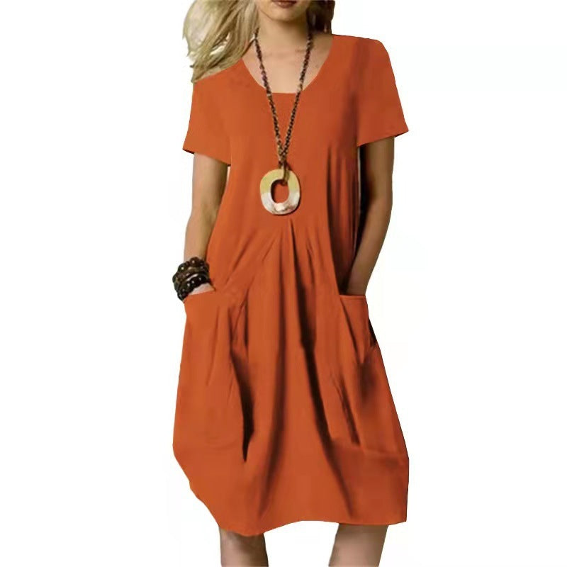 Cotton Linen Loose Fit Dress