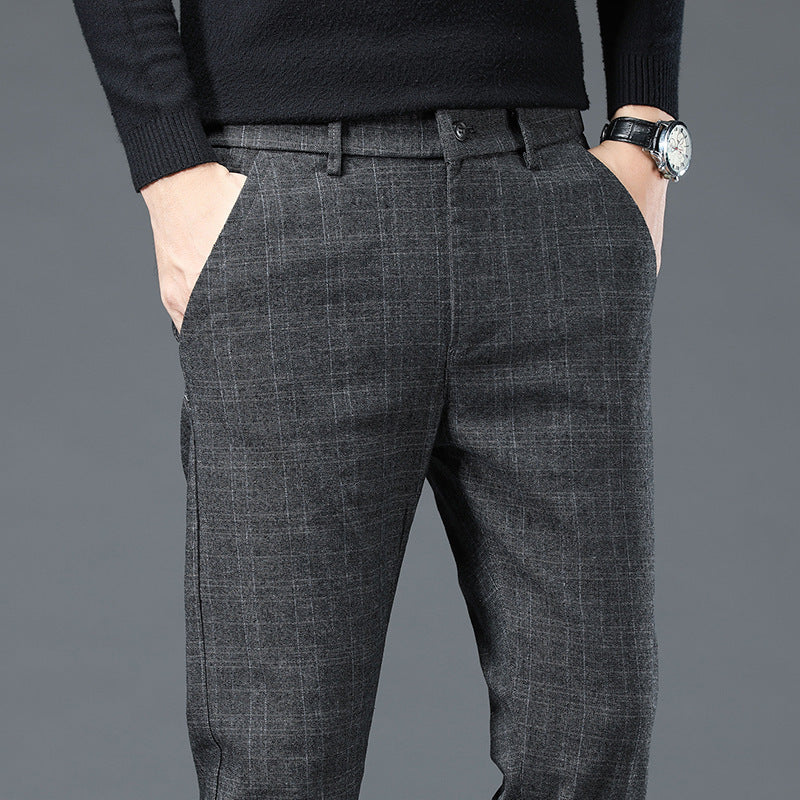 Men's cotton and linen brushed casual pants