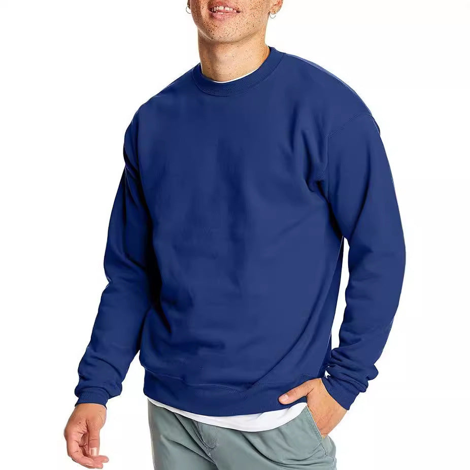 Solid Color Fashion Personality Round Neck Men's Top