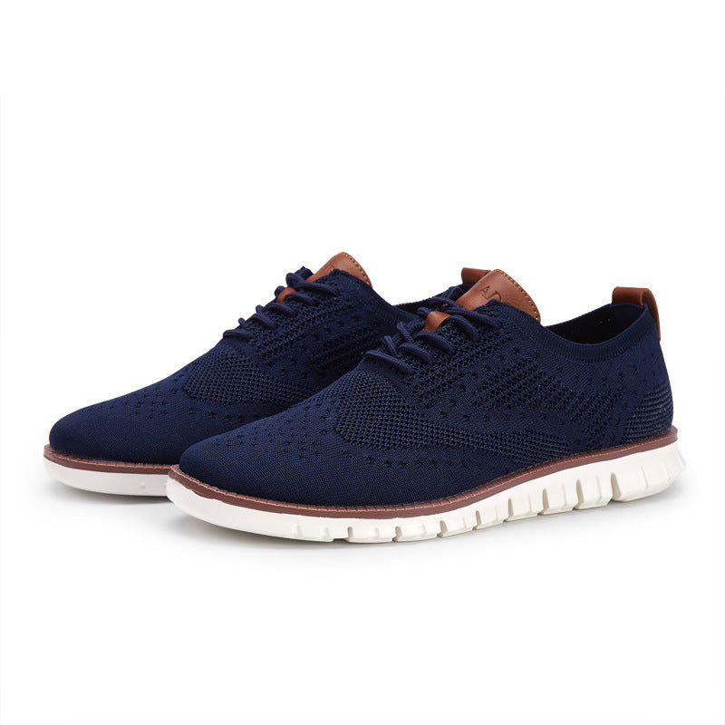 Knitted lace-up casual shoes Brock men's shoes