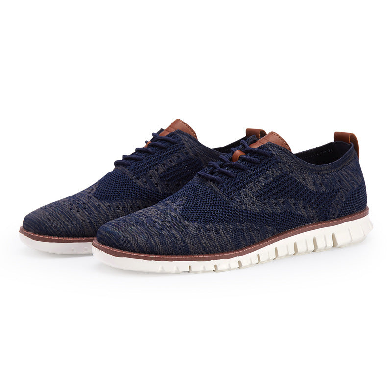 Knitted lace-up casual shoes Brock men's shoes