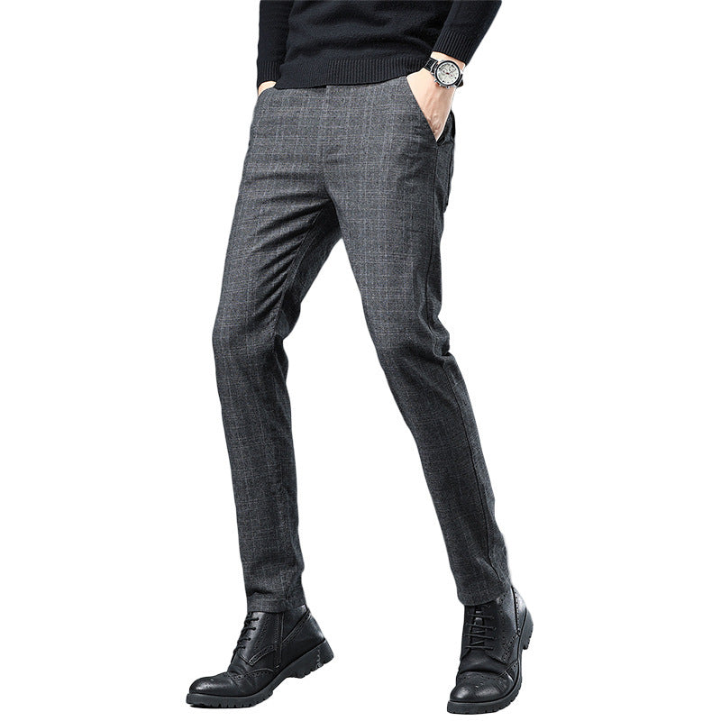 Men's cotton and linen brushed casual pants