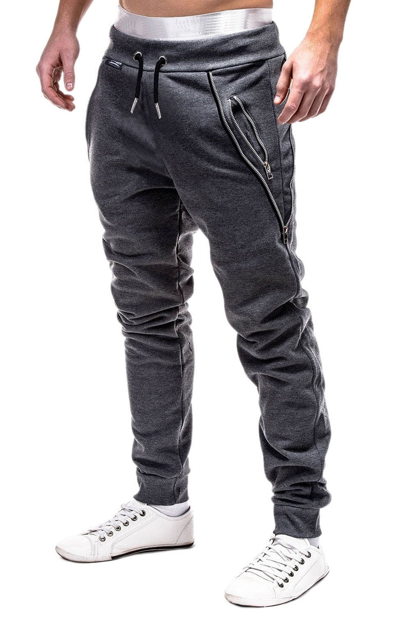 Zip casual loose sports trousers