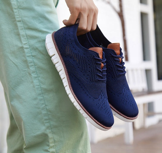 Knitted lace-up casual shoes Brock men's shoes