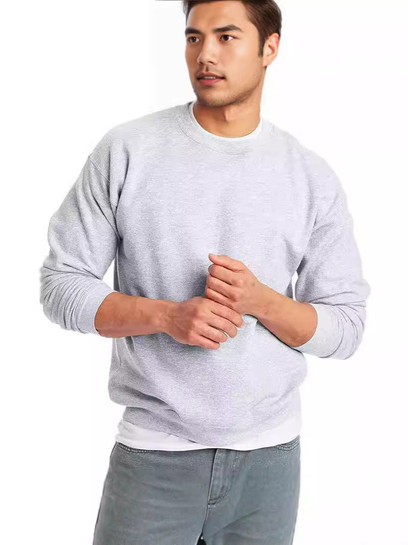 Solid Color Fashion Personality Round Neck Men's Top