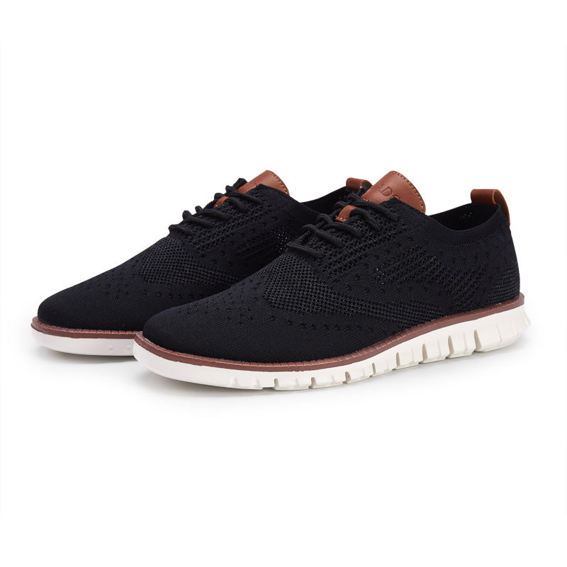 Knitted lace-up casual shoes Brock men's shoes