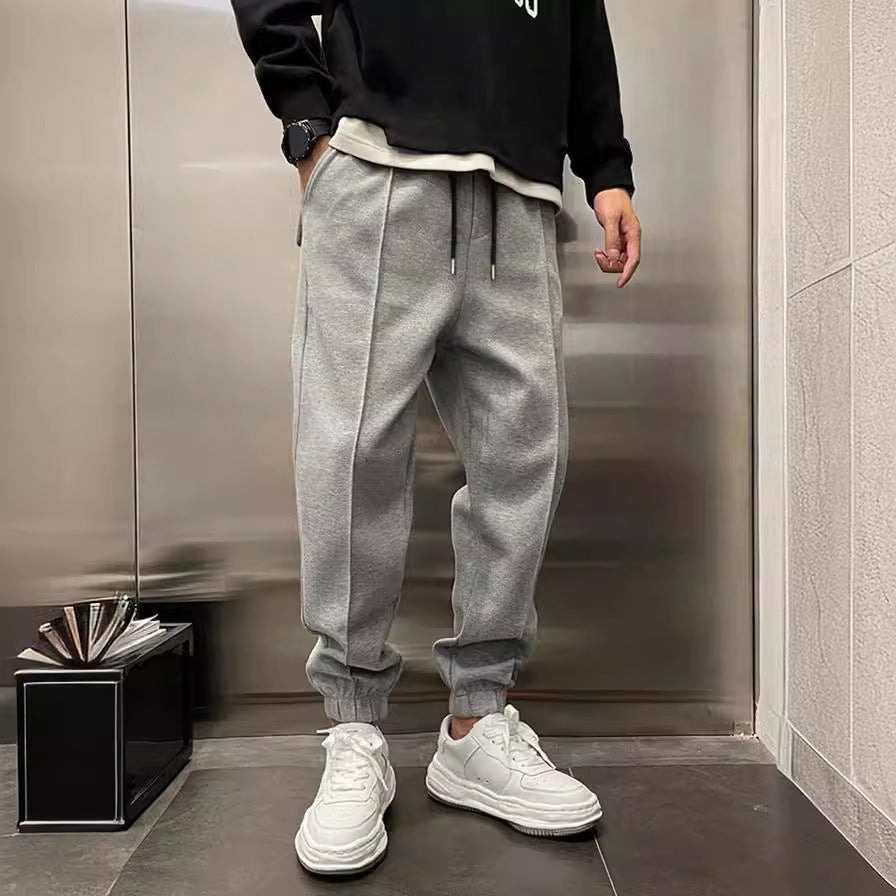 Thicken Ankle-tied Drawstring Leisure Sweatpants