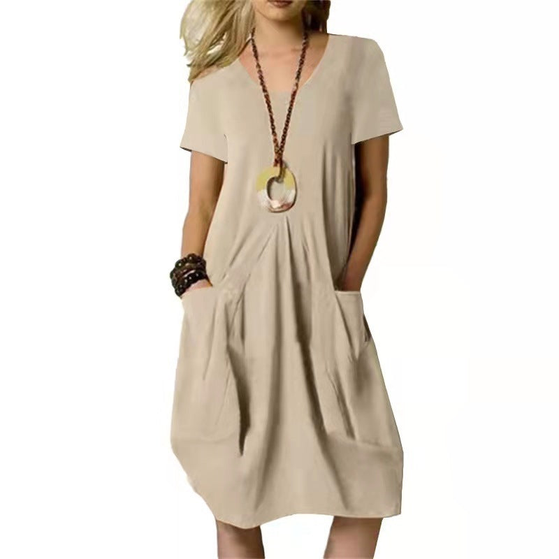 Cotton Linen Loose Fit Dress