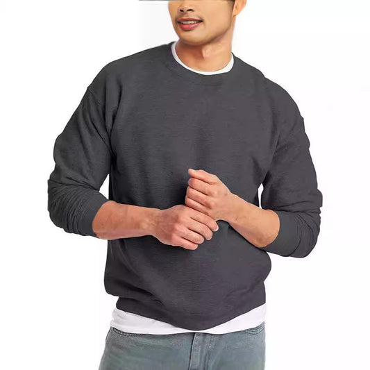 Solid Color Fashion Personality Round Neck Men's Top