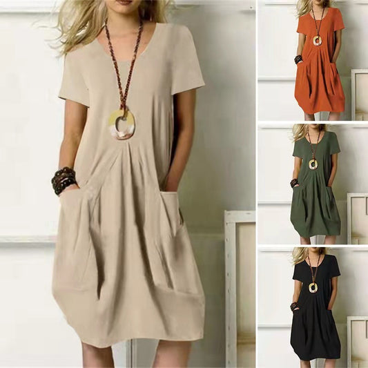 Cotton Linen Loose Fit Dress