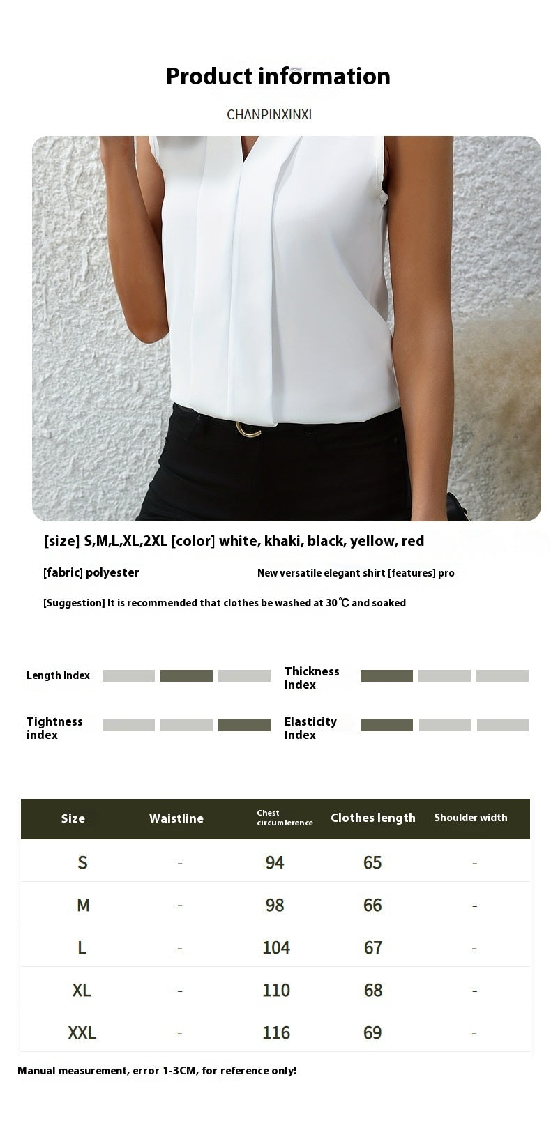 Solid Color Sexy V-neck Fashionable All-match Shirt